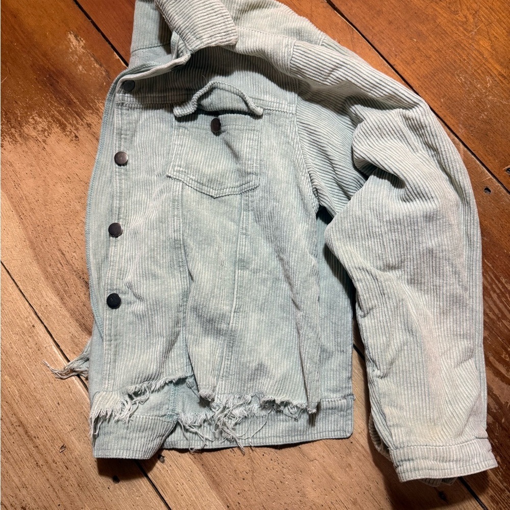 POL distressed shacket